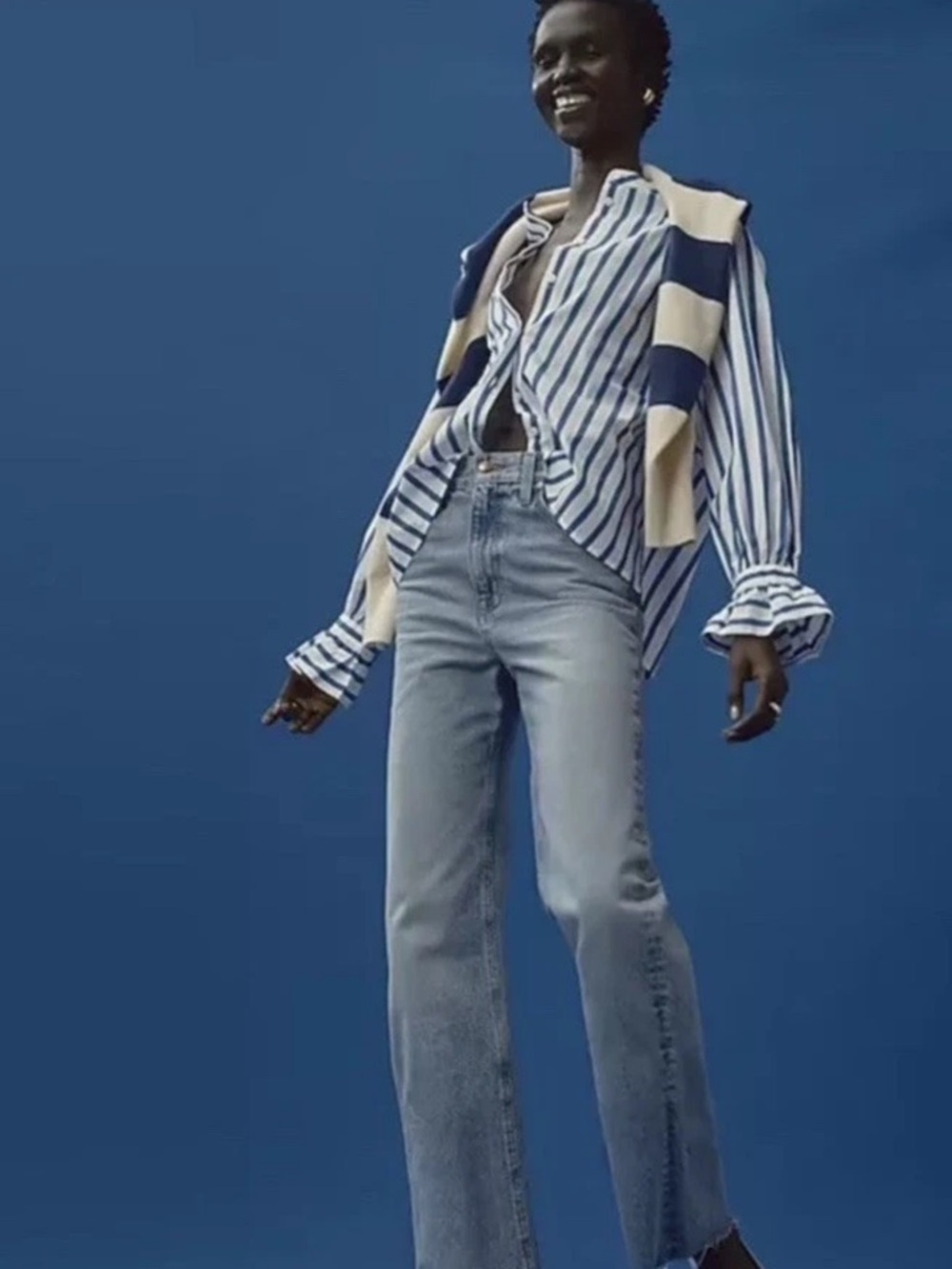 J.Crew Long-sleeve button-up with ruffle cuffs M NWT